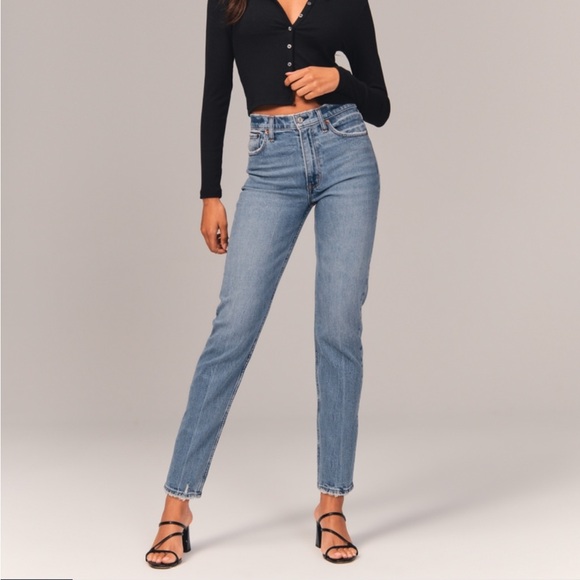 Abercrombie Mom High Rise NWT - Picture 3 of 4